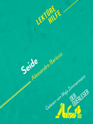 cover image of Seide von Alessandro Baricco Lektürehilfe
